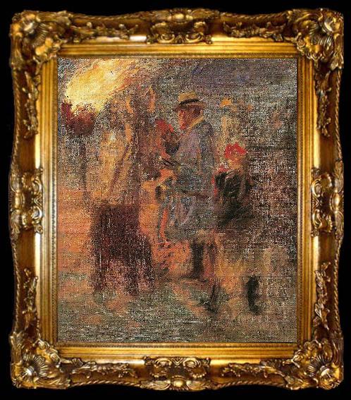 framed  Laurits Tuxen kroyer maler sankt hansblus, ta009-2